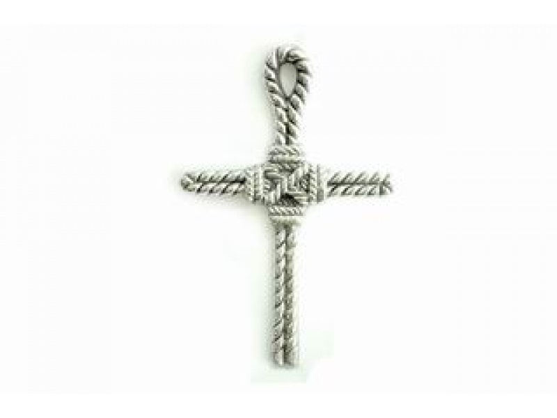 CRUZ LAZO MED CRUCES EN PEWTER